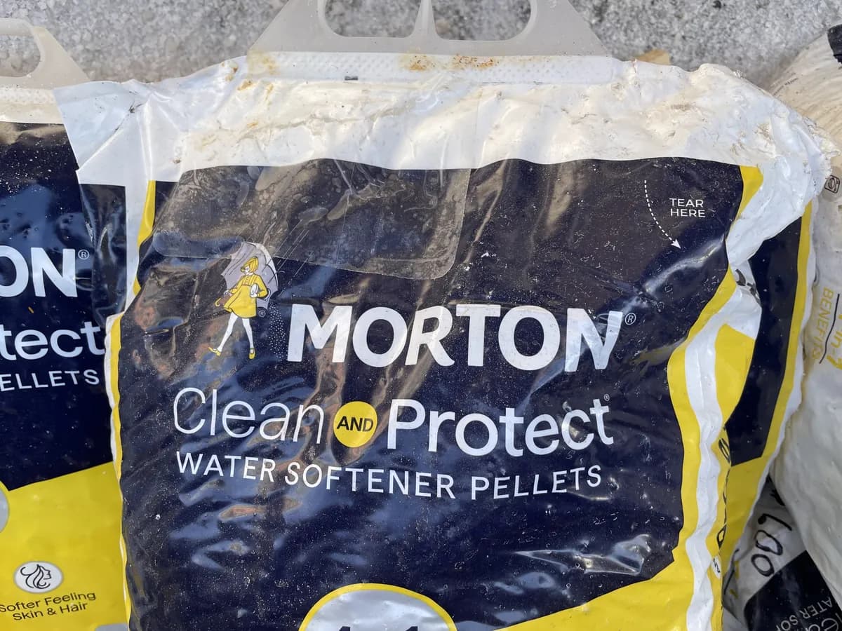 The same pellet bag sealed and standing on the shelf